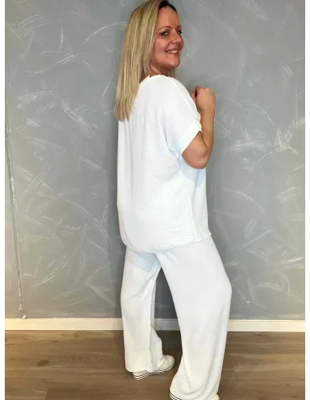 Viskose Sæt | Elegant Bukser & Bluse Sæt | TIPPY