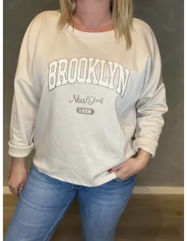 Nærbillede af Brooklyn print med glimmer – TIPPY