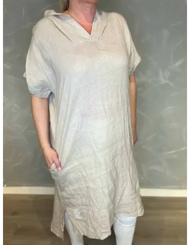 Nærbillede af hør materiale