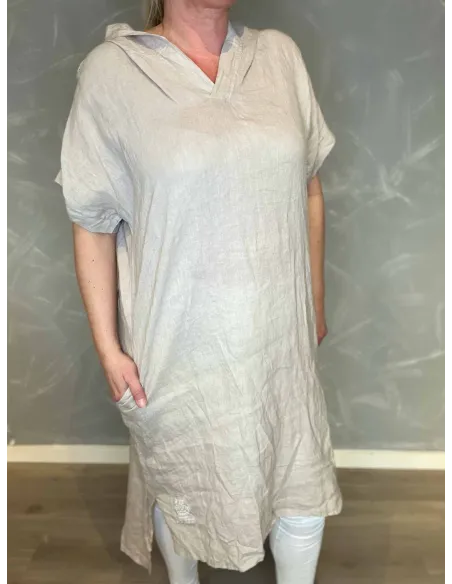 Nærbillede af hør materiale