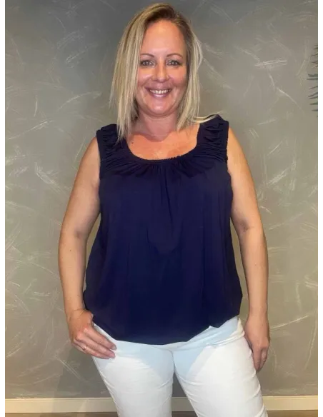 Elastik top navy
