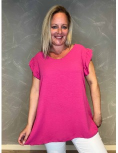 Top | Pink med Hæklet Detalje | TIPPY