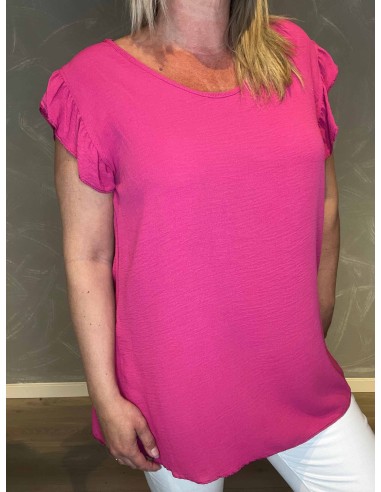 Top | Pink med Hæklet Detalje | TIPPY