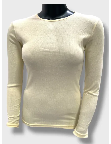 soft yellow langærmet rib bluse til kvinder – TIPPY Basic Collection