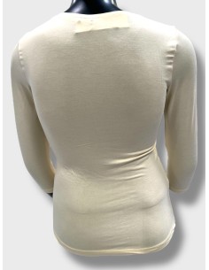 soft yellow gul 3/4 ærmet basisbluse til kvinder – TIPPY Basic Collection 2