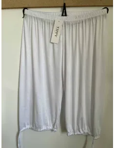 Hvide knickers med elastisk talje og snøre i benene 2