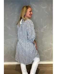 Storskjorte | Navy Hvid | Striber | TIPPY 2