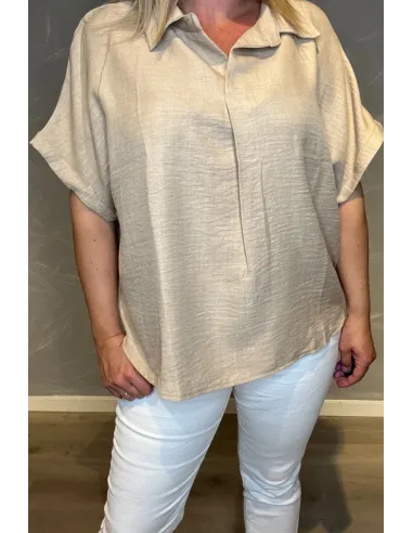 Close up, brun polo bluse