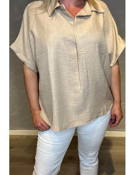 Close up, brun polo bluse