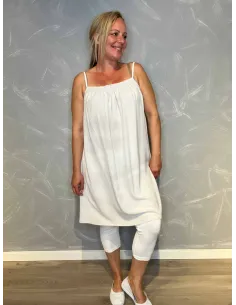 Sand stropkjole med elastik til kvinder – TIPPY collection