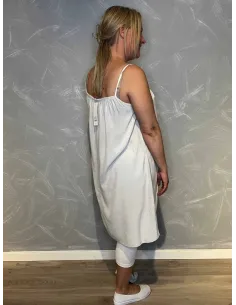 Sand stropkjole med elastik til kvinder – TIPPY collection 2