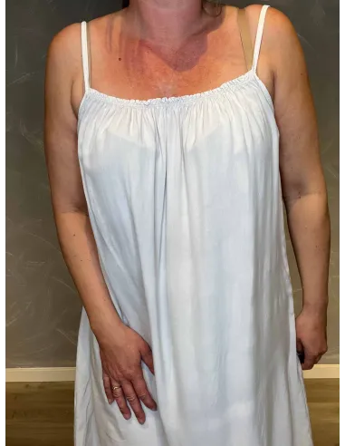 Elastisk top på sand kjole – TIPPY