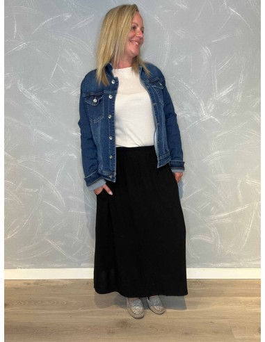 Sort nederdel med lommer til kvinder – TIPPY Collection