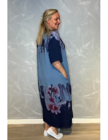 “Bagside af blå kjole til kvinder – TIPPY