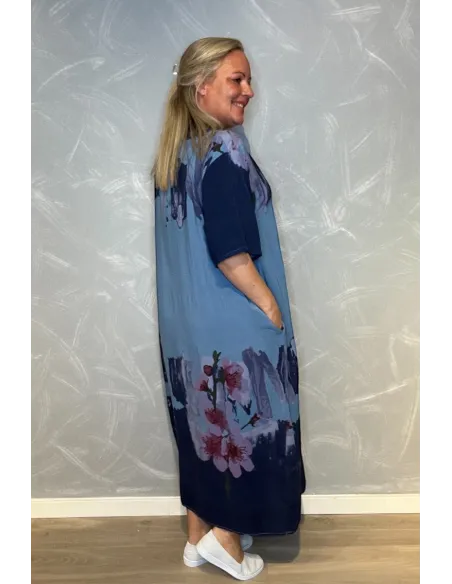 “Bagside af blå kjole til kvinder – TIPPY