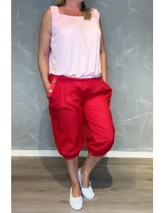 Knickers | Bred Rib Kant | Rød | TIPPY Italian Handpicked