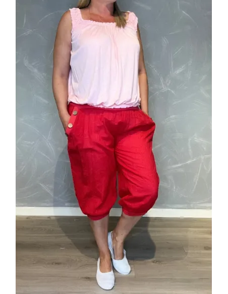Knickers | Bred Rib Kant | Rød | TIPPY Italian Handpicked