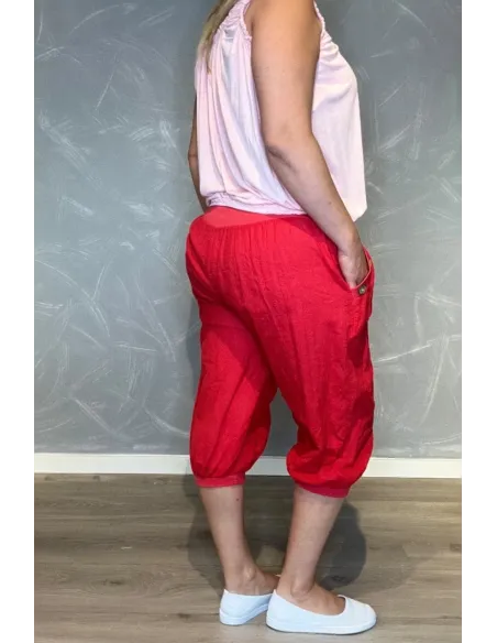Knickers | Bred Rib Kant | Rød | TIPPY Italian Handpicked