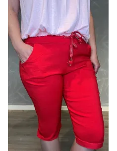 Røde knickers med stræk og sølv snørre til kvinder – TIPPY Collection 2
