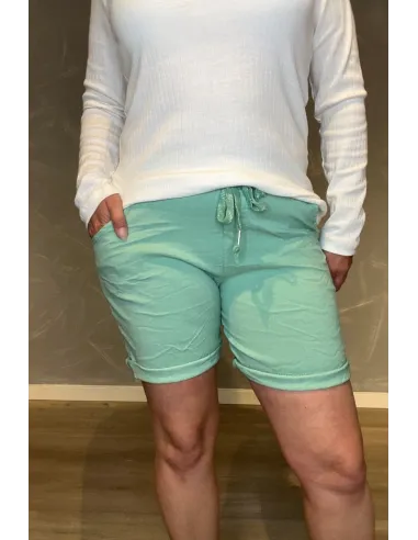 Mint shorts med glimmer snøre til kvinder – TIPPY Collection