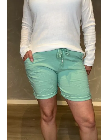 Mint shorts med glimmer snøre til kvinder – TIPPY Collection