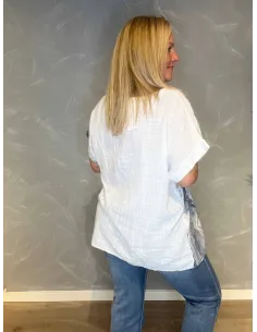 Blomstret Bluse | Hvid | TIPPY 2