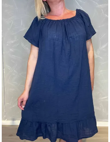 Kjole | Off shoulder| Navy blå | TIPPY