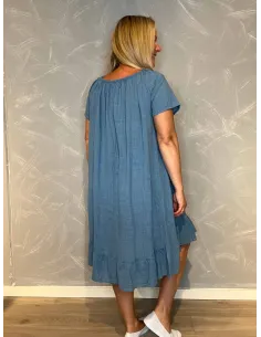 Kjole | Off shoulder| Jeans blå | TIPPY 2