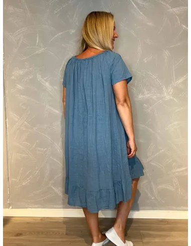 Kjole | Off shoulder| Jeans blå | TIPPY