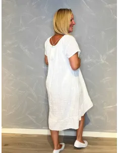 Kjole | Off shoulder| Hvid | TIPPY 2