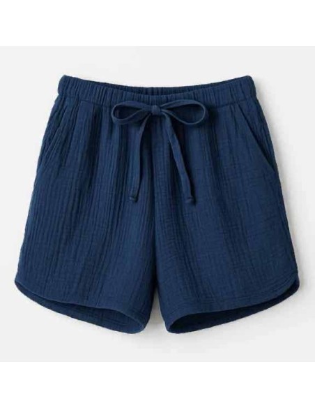 Nærbillede af muslin kvalitet på shorts – TIPPY