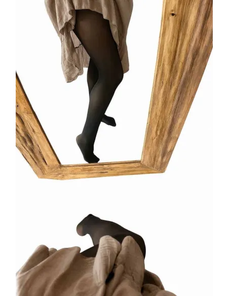 "Sorte forede strømpebukser med blød lys foring til kvinder - Italian Select"