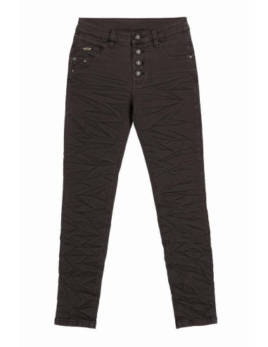 "Slim fit pasform på dark brown Karostar jeans til kvinder - TIPPY"