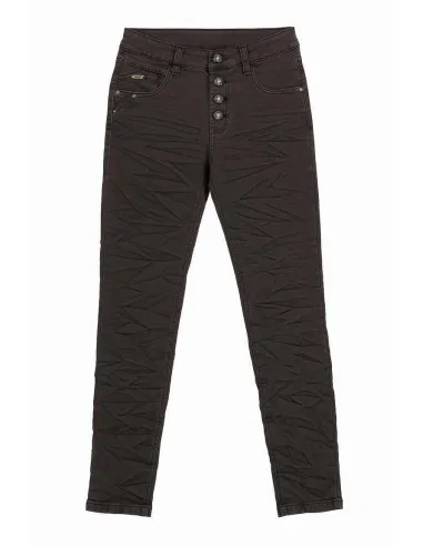 "Slim fit pasform på dark brown Karostar jeans til kvinder - TIPPY"