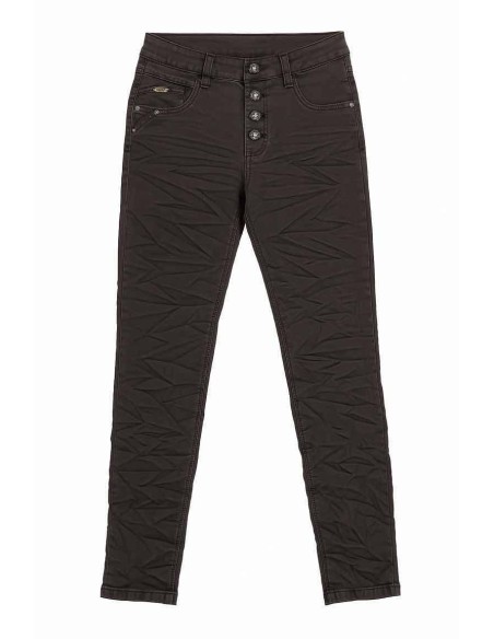 "Slim fit pasform på dark brown Karostar jeans til kvinder - TIPPY"