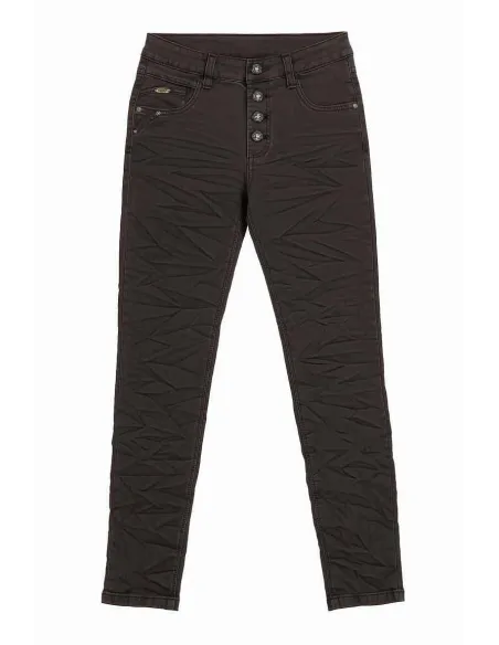 "Slim fit pasform på dark brown Karostar jeans til kvinder - TIPPY"