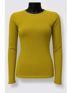 kiwi langærmet rib bluse til kvinder – TIPPY Basic Collection