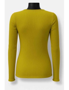 kiwi langærmet rib bluse til kvinder – TIPPY Basic Collection 2