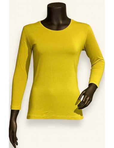 kiwi grøn 3/4 ærmet bluse til kvinder – TIPPY Basic Collection
