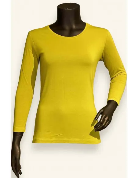 kiwi grøn 3/4 ærmet bluse til kvinder – TIPPY Basic Collection