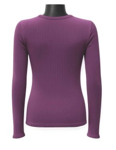 lavendel langærmet rib bluse til kvinder – TIPPY Basic Collection 2