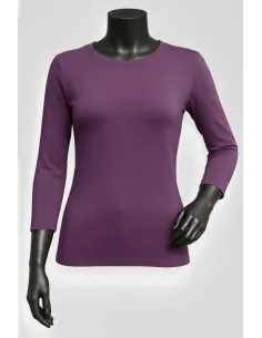 lavender 3/4 ærmet bluse til kvinder – TIPPY Basic Collection