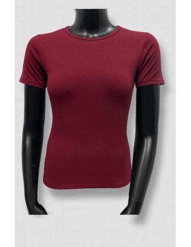 maroon bordeaux basis t-shirt til kvinder – TIPPY Basic Collection