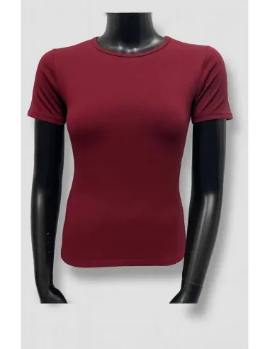 maroon bordeaux basis t-shirt til kvinder – TIPPY Basic Collection