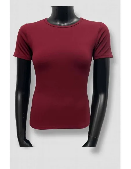 maroon bordeaux basis t-shirt til kvinder – TIPPY Basic Collection
