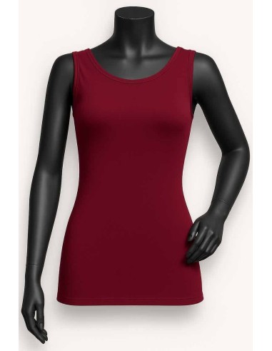 maroon basis top til kvinder i viskose – TIPPY Basic Collection