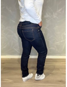Mørk denim slim fit jeans til kvinder – Karostar 2