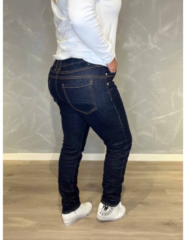 Bagside af Karostar mørk denim slim fit jeans til kvinder – TIPPY
