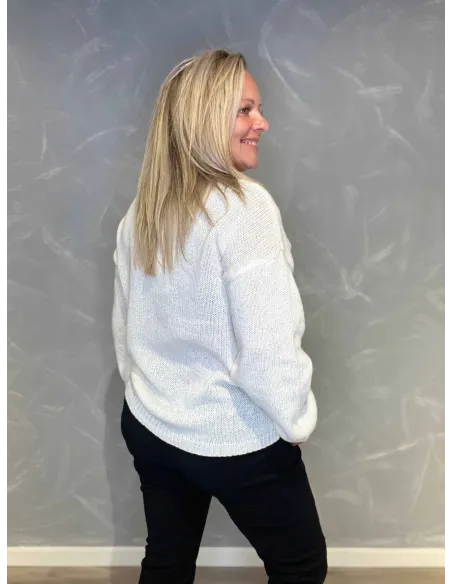 "Bagside af milk klassisk strik til kvinder - TIPPY"