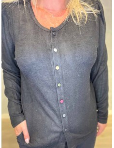 "Sort cardigan med farvede knapper til kvinder - Design by TIPPY" 2